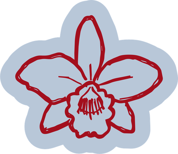 Orchid sticker